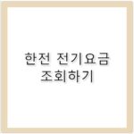 한전 전기요금 고객번호 조회 실시간 확인법