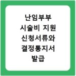 난임부부 시술비 지원 신청서류와 결정통지서 발급