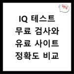 IQ 테스트 무료 검사와 유료 사이트 정확도 비교