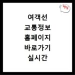 여객선 교통정보 홈페이지 바로가기 실시간 운항 시간표 확인