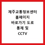 제주교통정보센터 홈페이지 바로가기 도로 통제 및 CCTV 확인