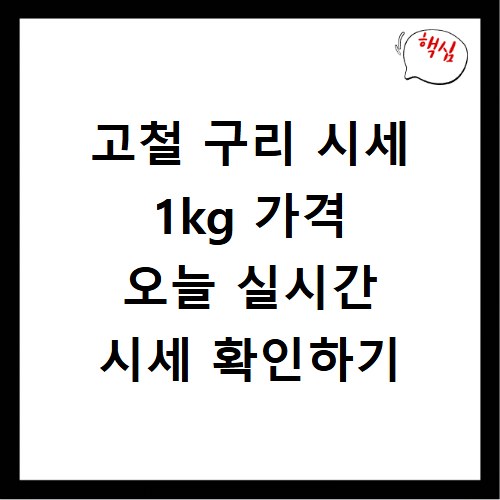 고철 구리 시세 1kg 가격 오늘 실시간 시세 확인하기