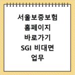 서울보증보험 홈페이지 바로가기 SGI 비대면 업무 신청 방법