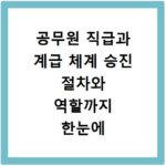 공무원 직급과 계급 체계 승진 절차와 역할까지 한눈에 확인하는 방법