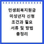 민생회복지원금 미성년자 신청 조건과 필요 서류 및 방법 총정리