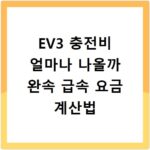 EV3 충전비 얼마나 나올까 완속 급속 요금 계산법