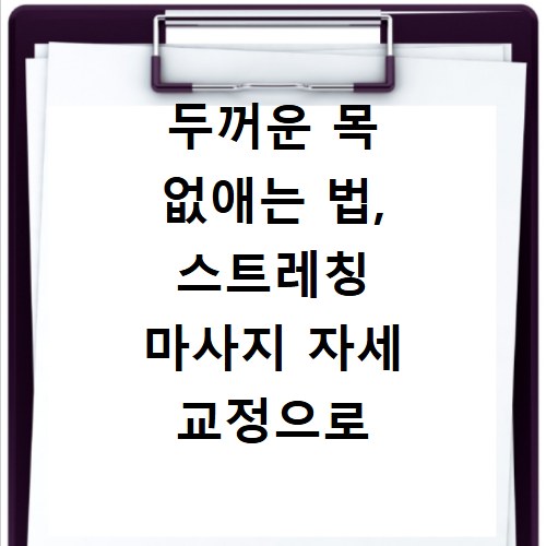 두꺼운 목 없애는 법, 스트레칭 마사지 자세 교정으로 슬림하게