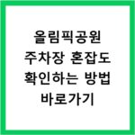 올림픽공원 주차장 혼잡도 확인하는 방법 바로가기