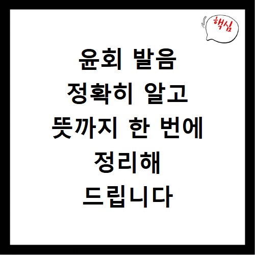 윤회 발음 정확히 알고 뜻까지 한 번에 정리해 드립니다