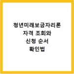 청년미래보금자리론 자격 조회와 신청 순서 확인법