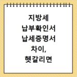 지방세 납부확인서 납세증명서 차이, 헷갈리면 이렇게 구분하세요