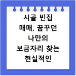시골 빈집 매매, 꿈꾸던 나만의 보금자리 찾는 현실적인 방법