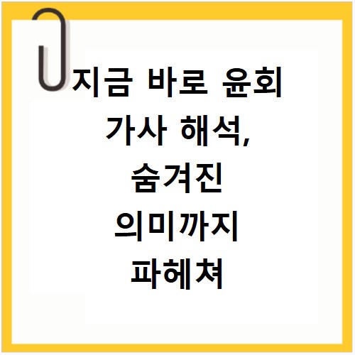 지금 바로 윤회 가사 해석, 숨겨진 의미까지 파헤쳐 드려요